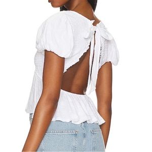 Free People Charlotte Top Backless Ivory